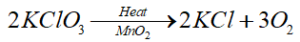 decomposition of potassium chlorate,