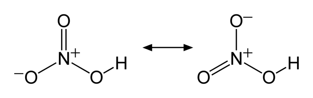 resonance structure of nitric acid