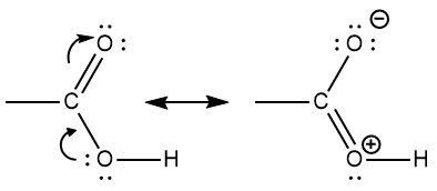 resonance in carboxylic acid group